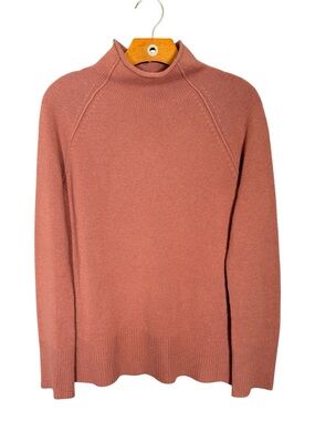 Theory 100% Cashmere Mock Neck Sweater Pink  M